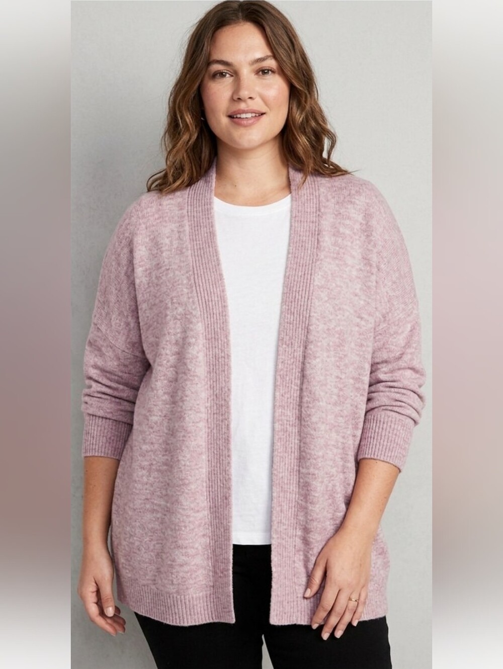 ​Old Navy Lilac Cocoon Shortie Open Front Cardigan Sweater Plus Size XXL